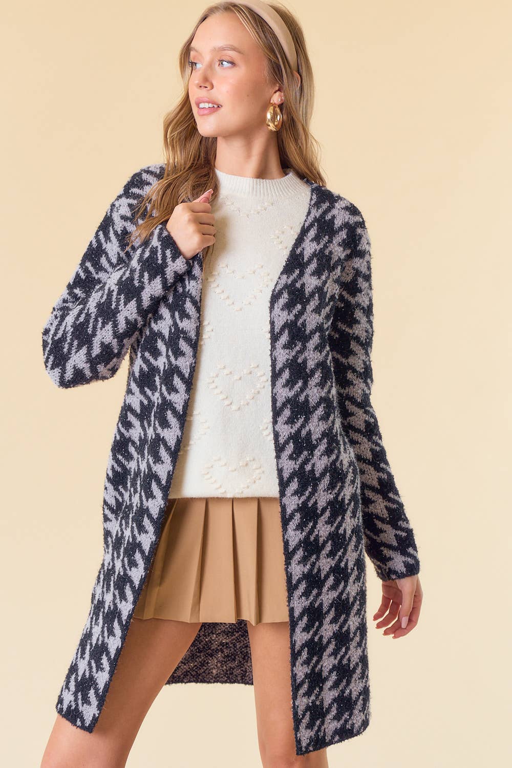 Galliston Houndstooth Cardigan