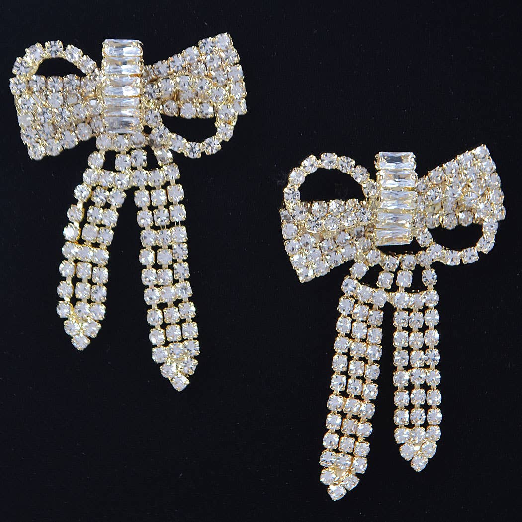 Maura Ribbon Rhinestones Earrings