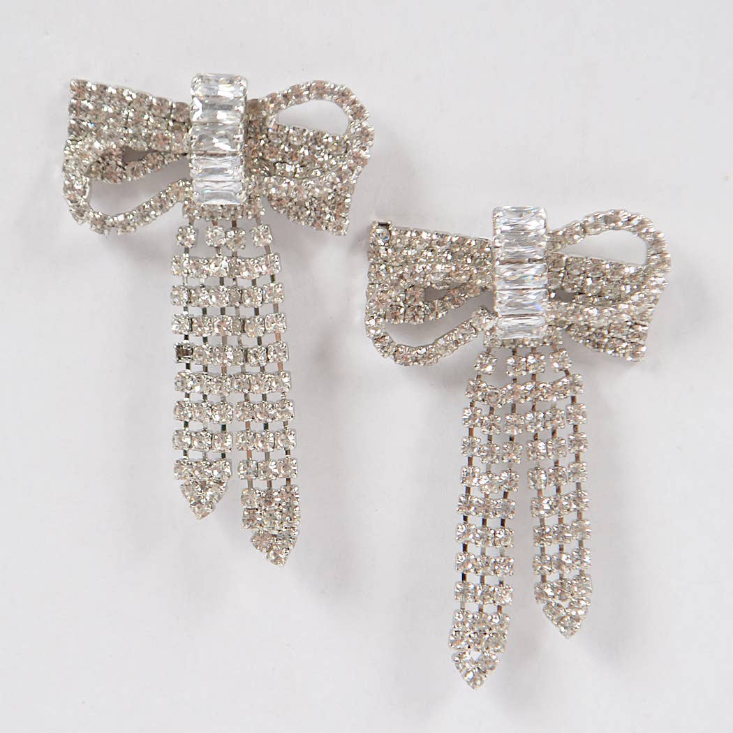 Maura Ribbon Rhinestones Earrings