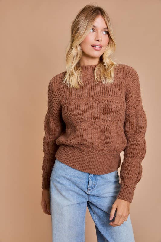 Ben Mock Neck Sweater Top