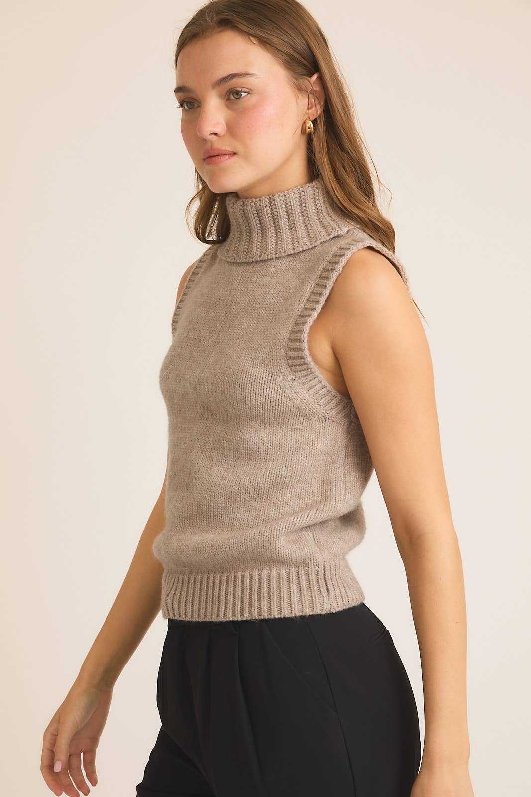 Bella Turtle Neck Knit Tank