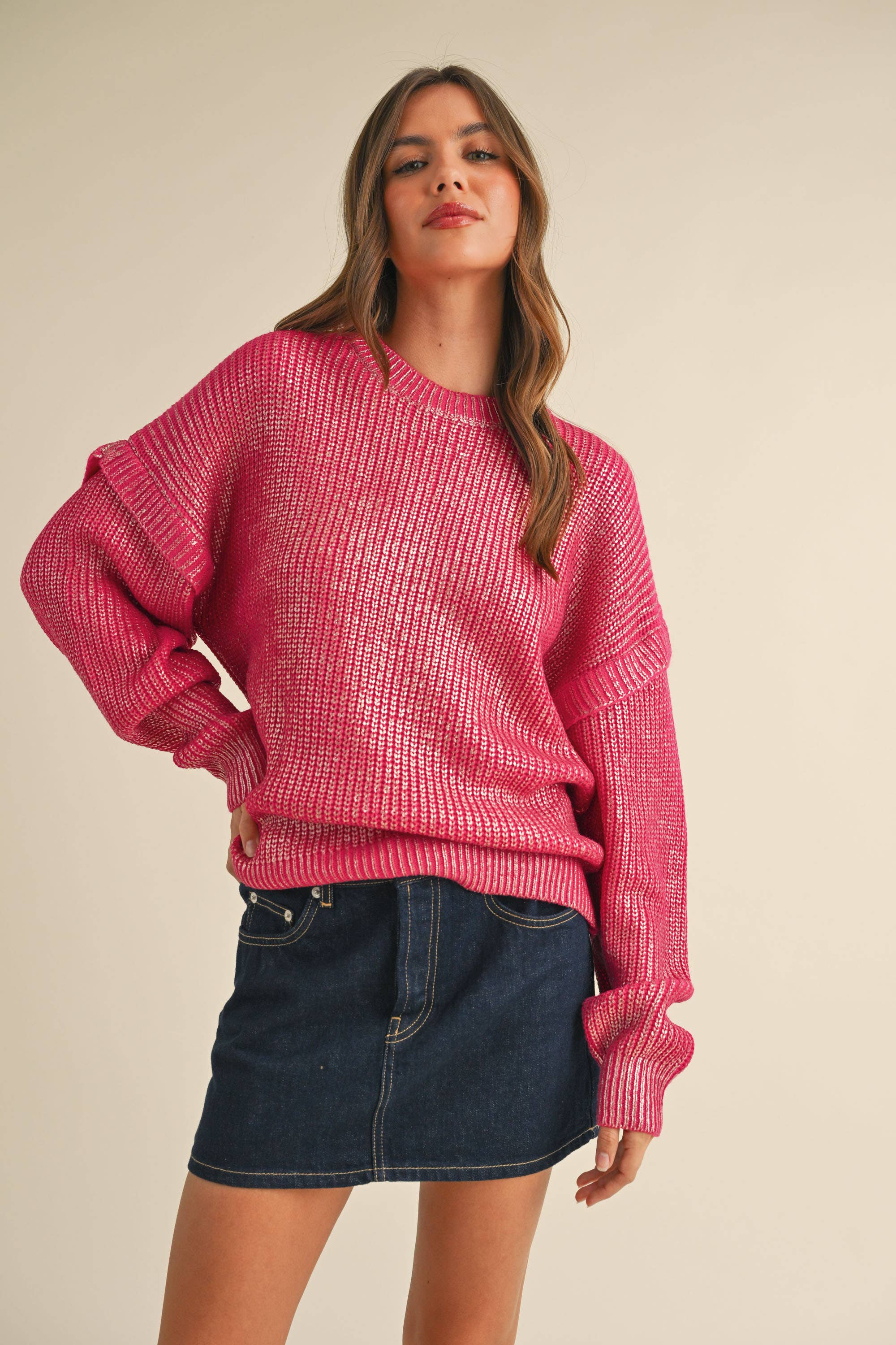 Grayson Metallic Knit Sweater