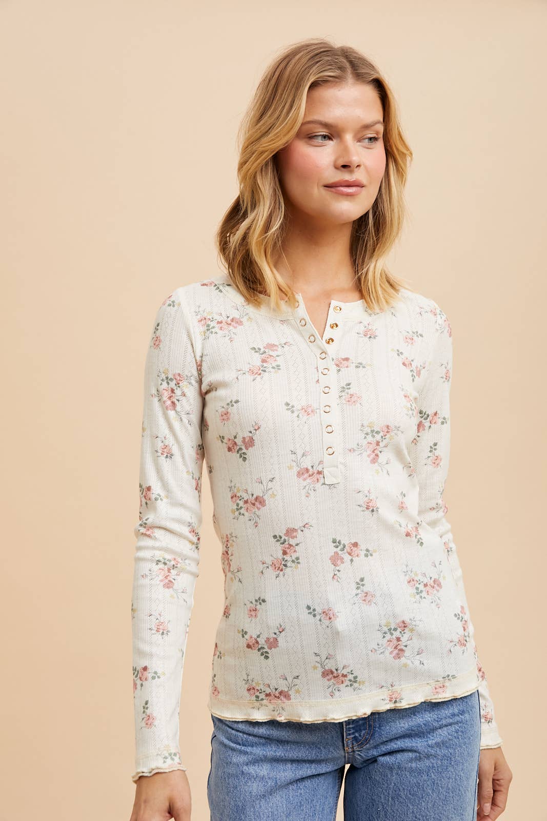 Camina Floral Henley Top