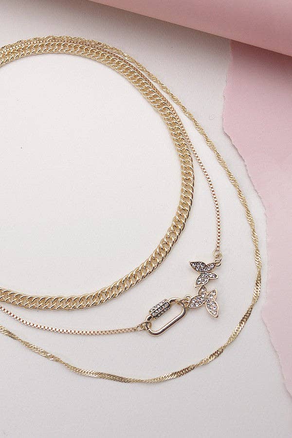 Jamie Butterfly Layer Necklace