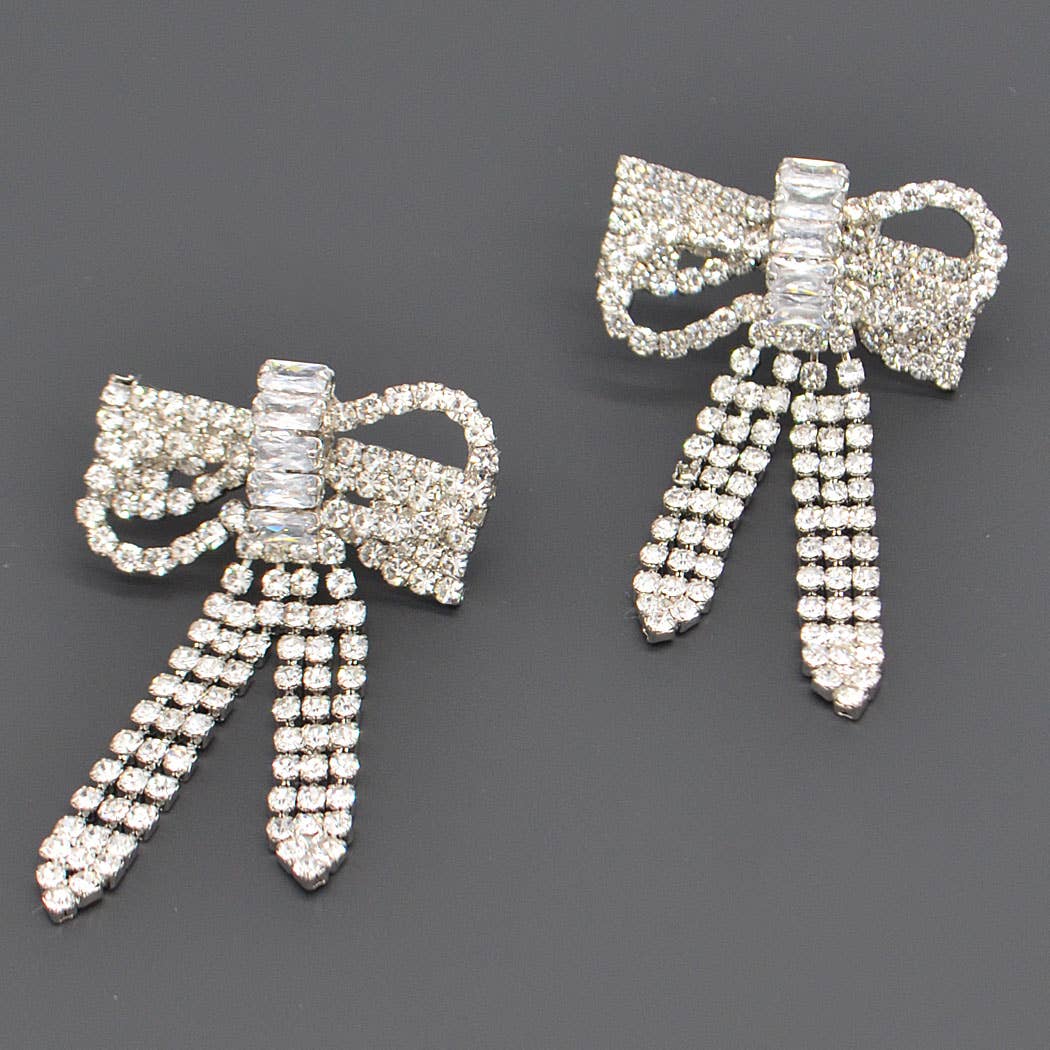 Maura Ribbon Rhinestones Earrings