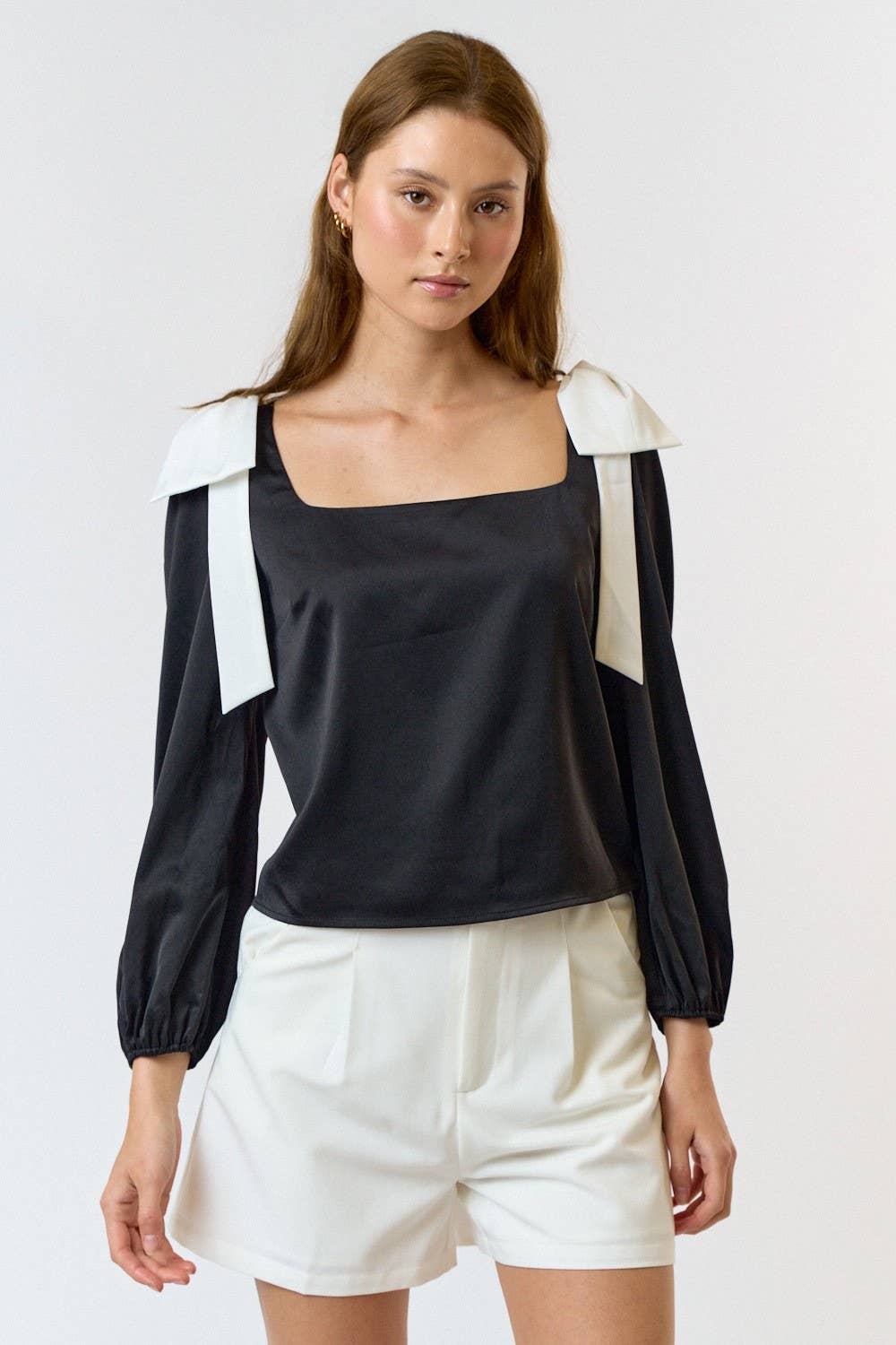 Lulu Bow Shoulder Top