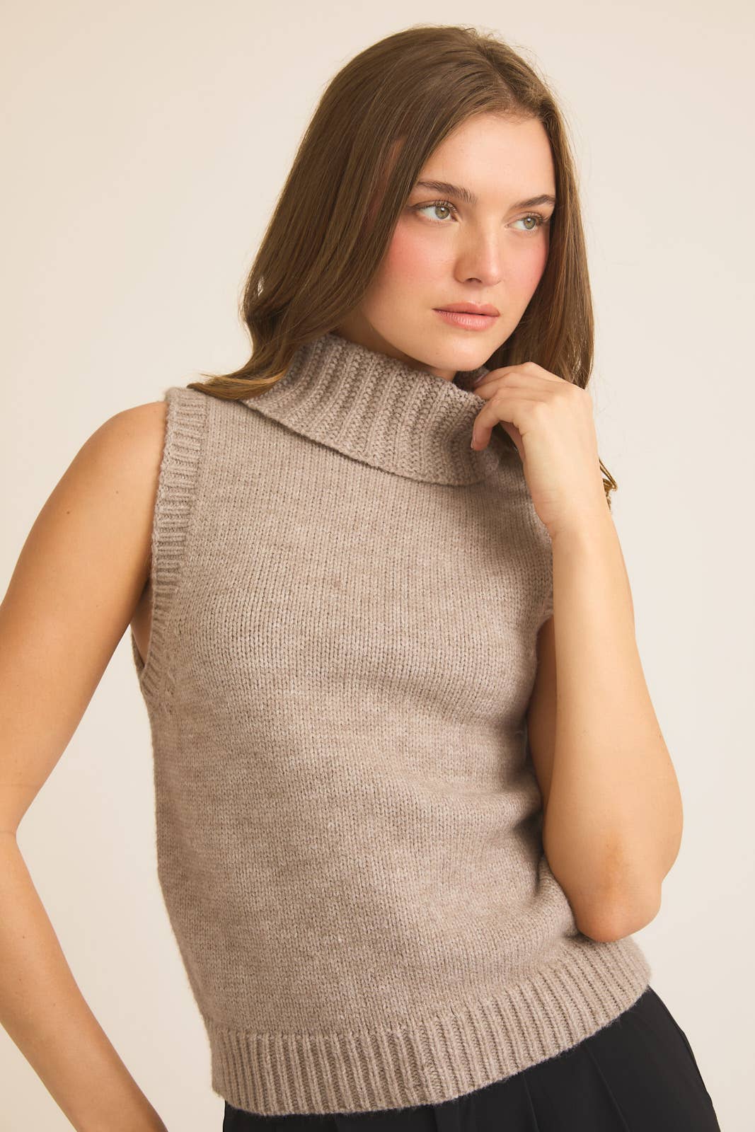 Bella Turtle Neck Knit Tank