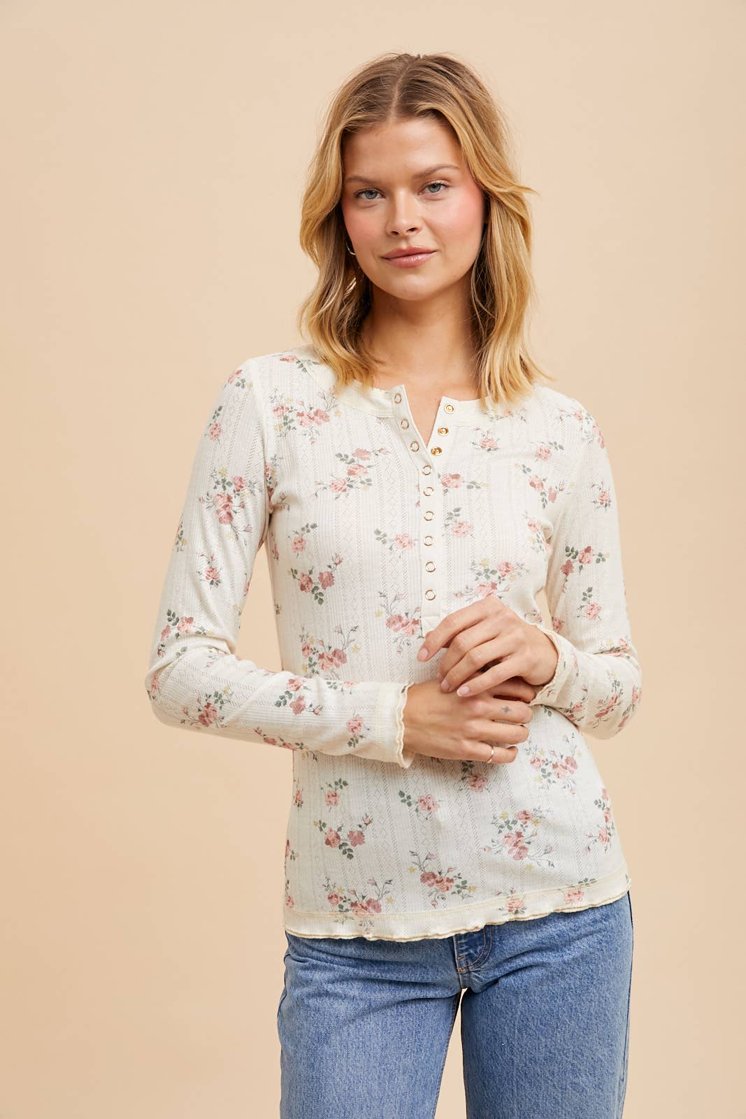 Camina Floral Henley Top