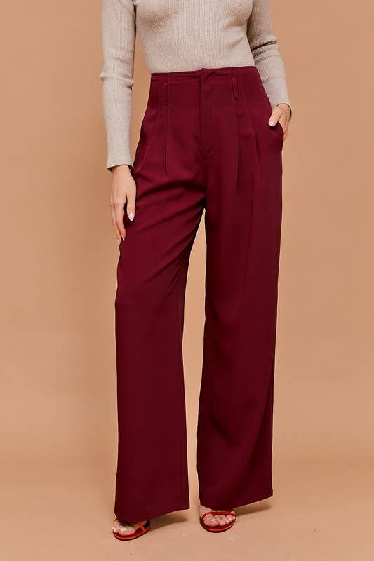 Beau High Waist Wide Leg Pants (2 Colors!)