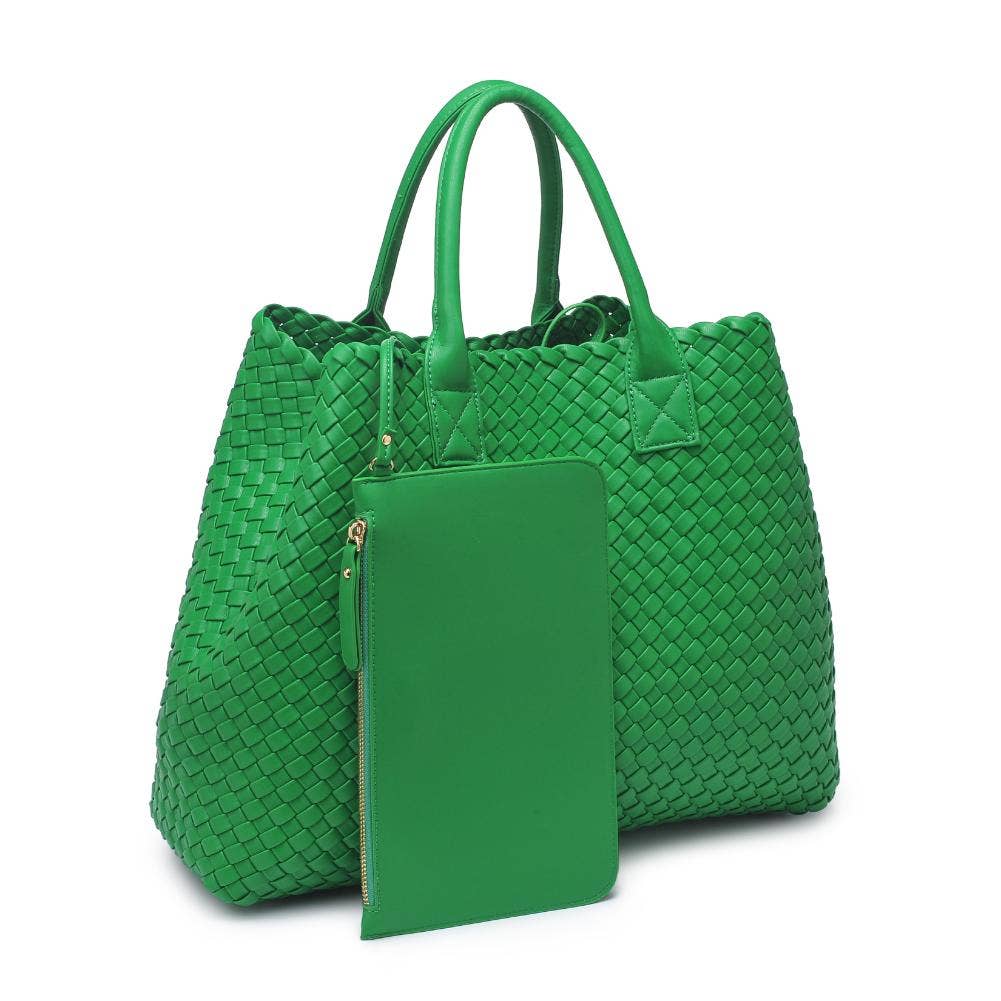 Ithaca Woven Vegan Leather Tote