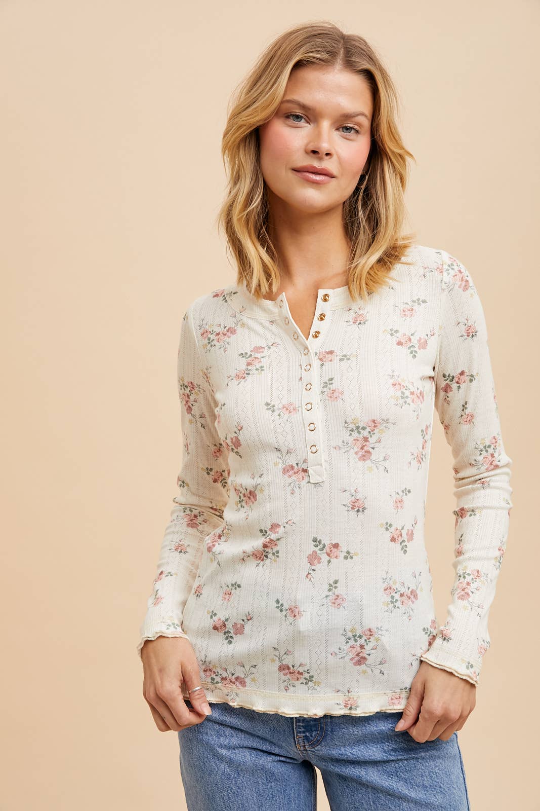 Camina Floral Henley Top