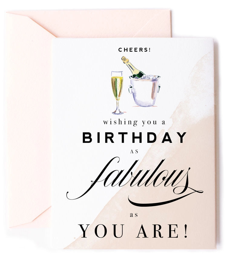 Cheers Fabulous Birthday Greeting Card