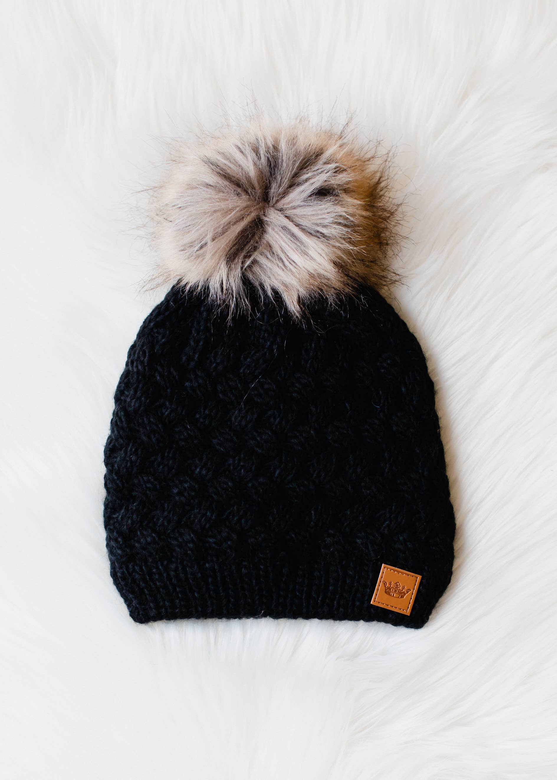 Tillbury Black Knit Pom Hat