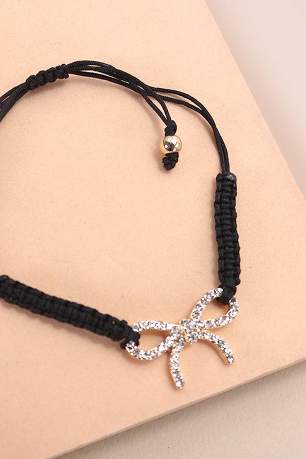 Bretta Bow Black Bracelet