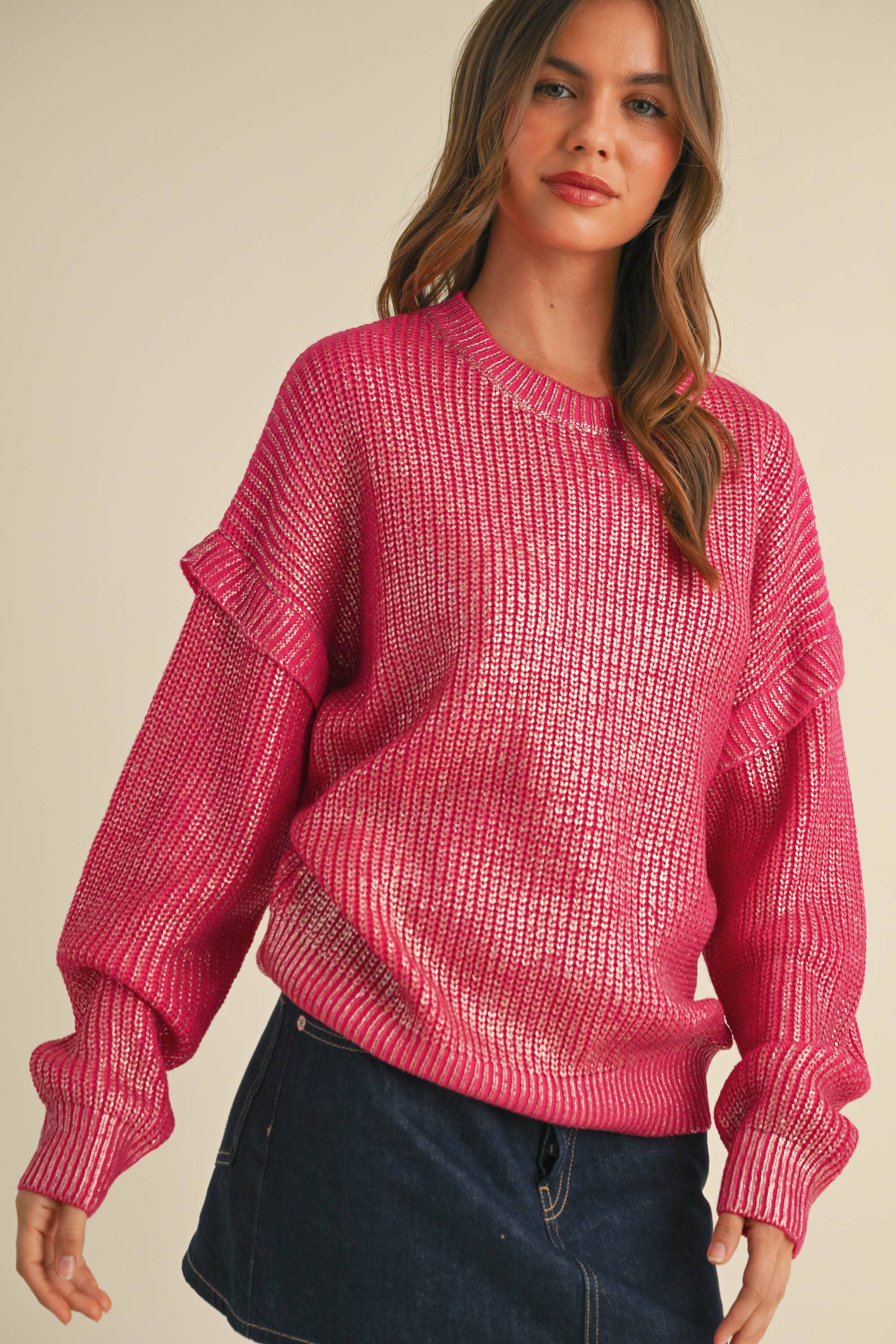 Grayson Metallic Knit Sweater