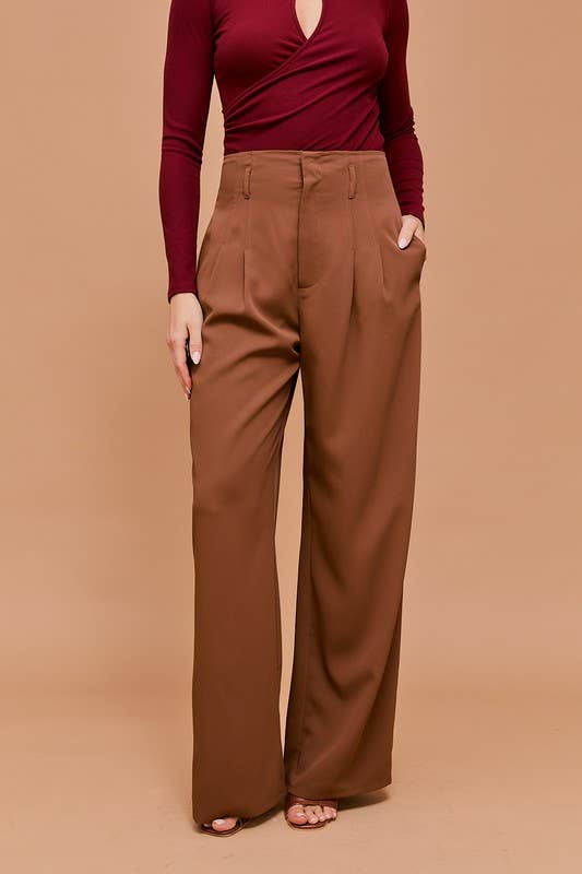 Beau High Waist Wide Leg Pants (2 Colors!)