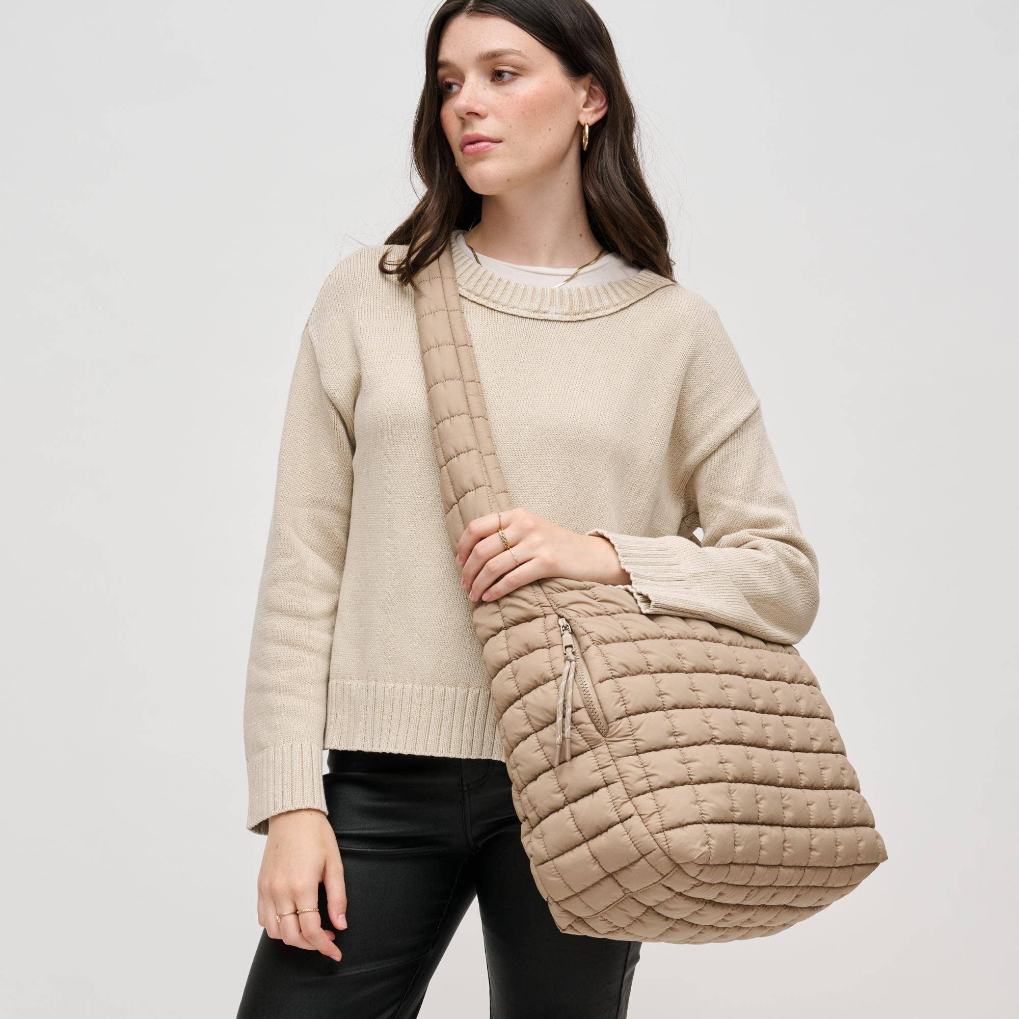 Leda Quilted Nylon Puffer Hobo