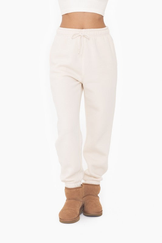 Mae Pearl Ivory Fleece Pants PREORDER