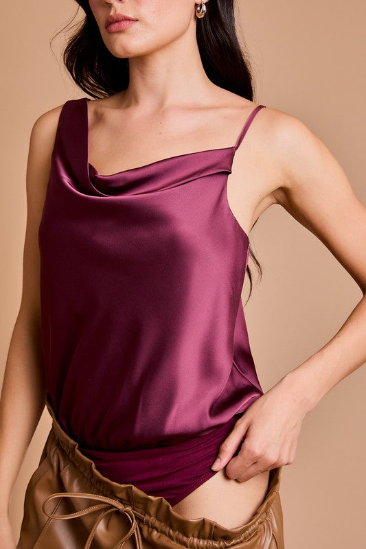 Henry Wine Bodysuit Top