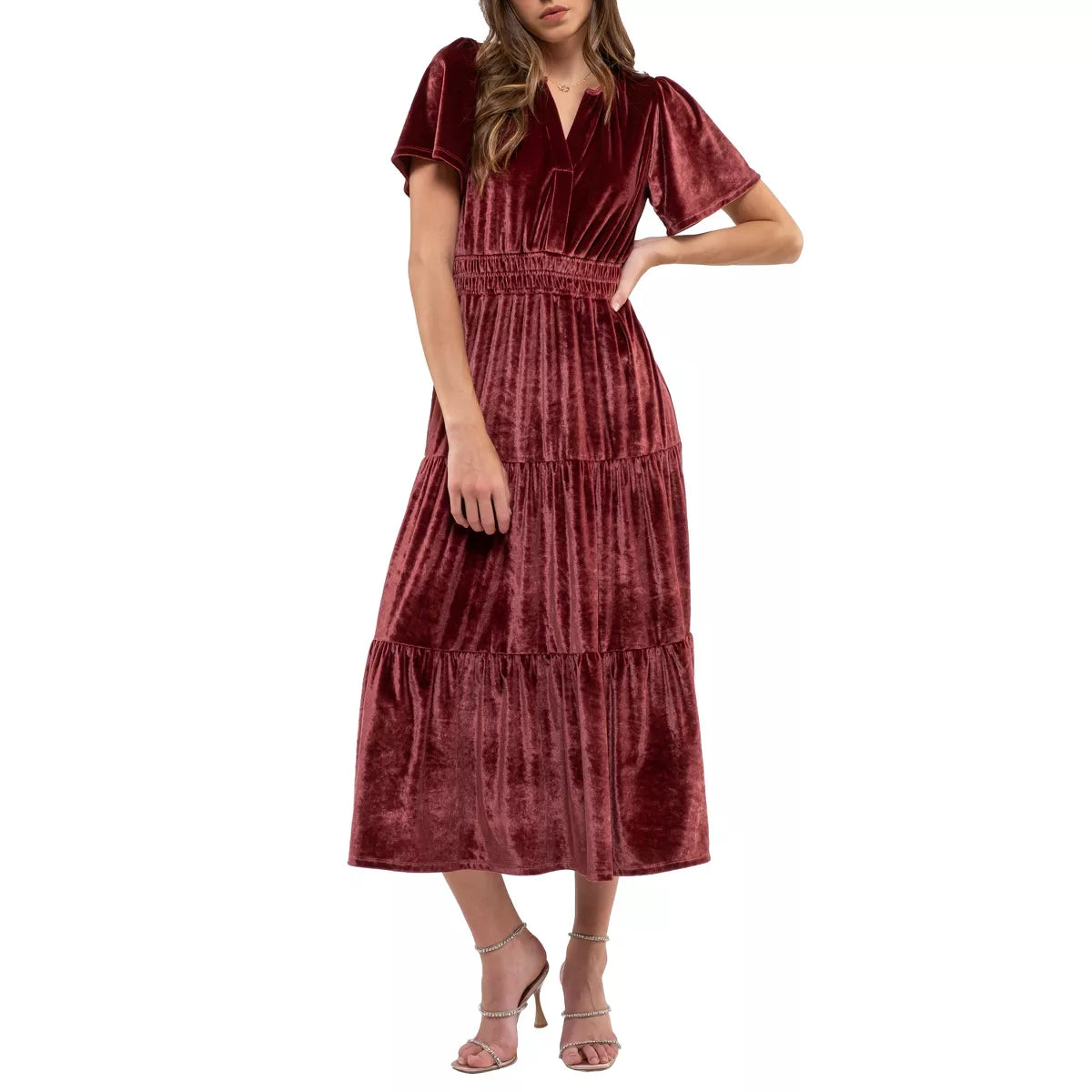 Harper Velvet Midi Dress