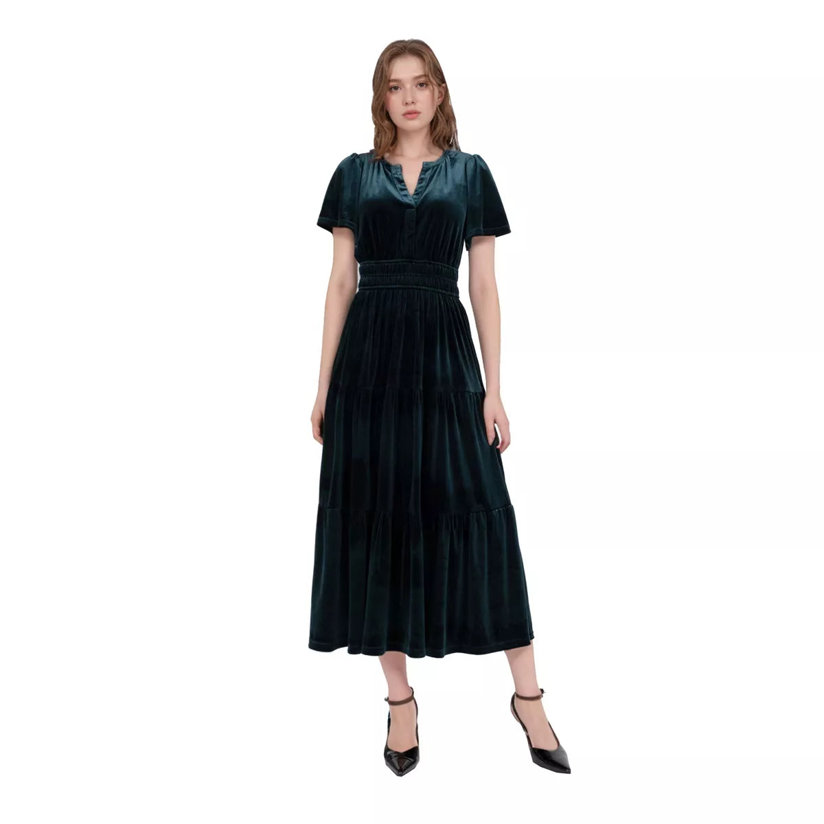 Harper Velvet Midi Dress