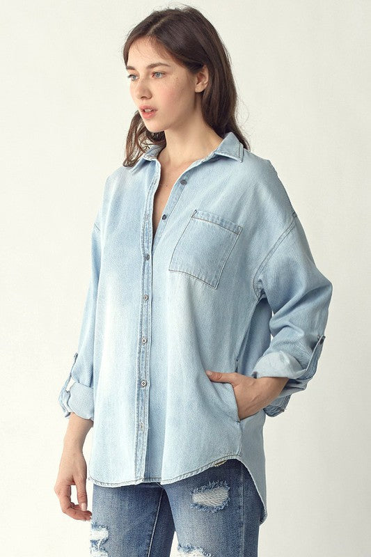 RISEN Deacon Denim Light Wash Shirt