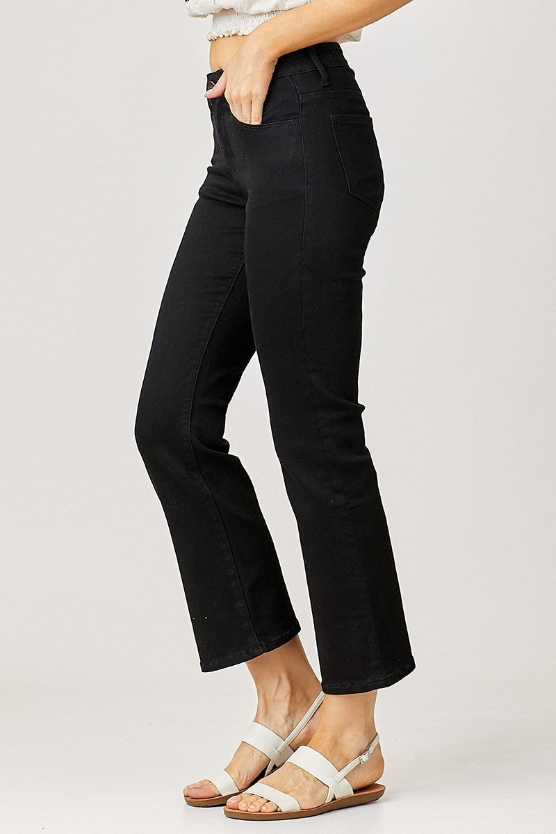 RISEN Murphy Cropped Black Jeans