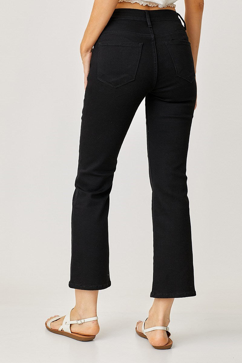 RISEN Murphy Cropped Black Jeans