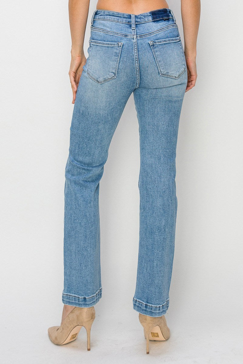 RISEN Michah Bootcut Patch Jeans