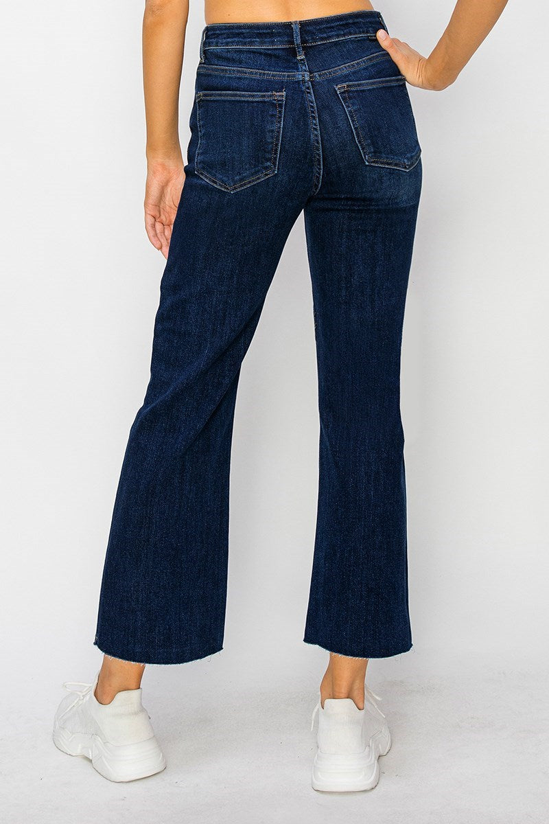 RISEN Mestner Dark Mid Rise Flare Jeans