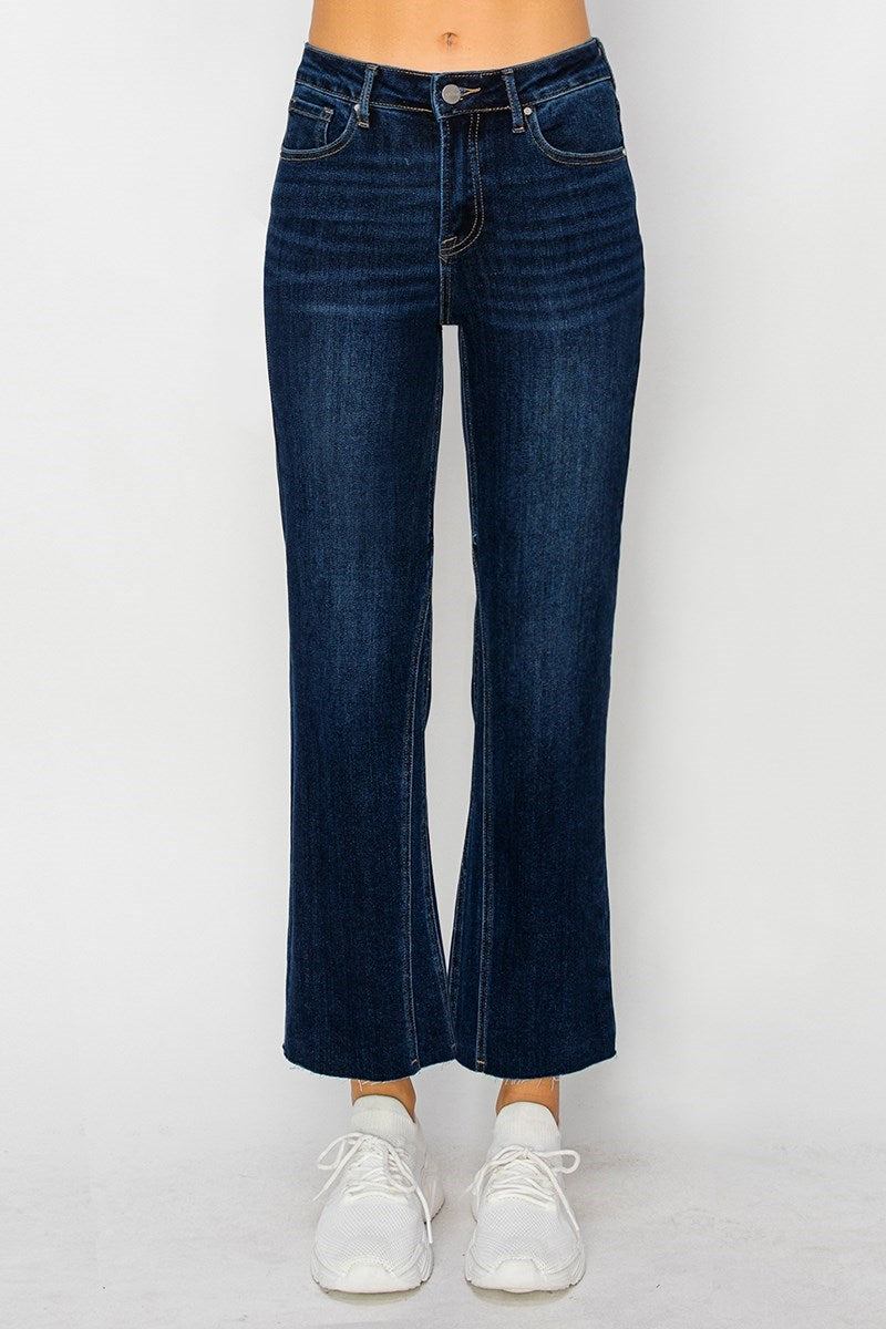 RISEN Mestner Dark Mid Rise Flare Jeans