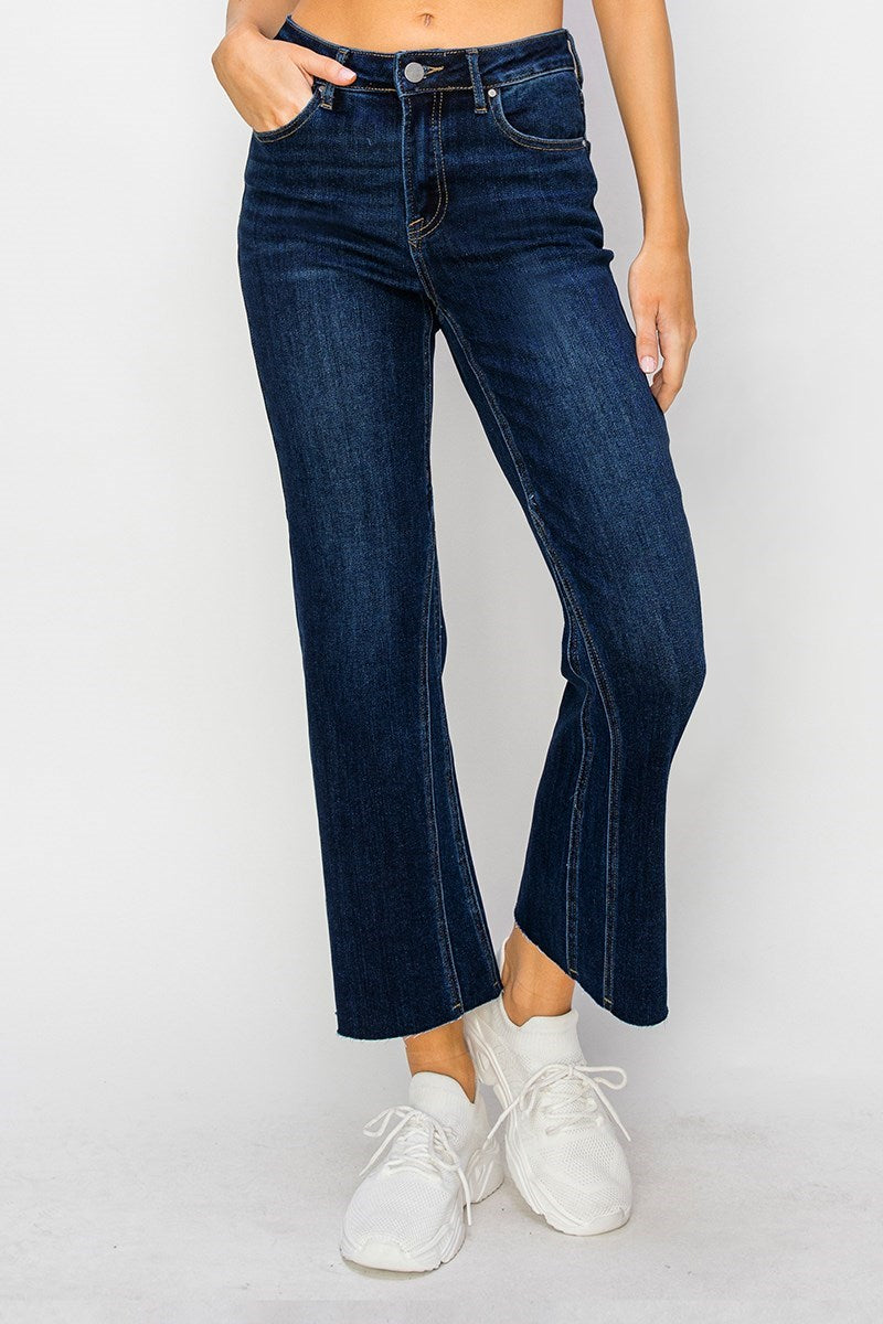 RISEN Mestner Dark Mid Rise Flare Jeans