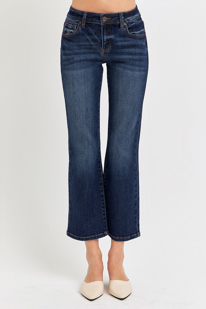 RISEN Mod Dark Low Rise Crop Jeans