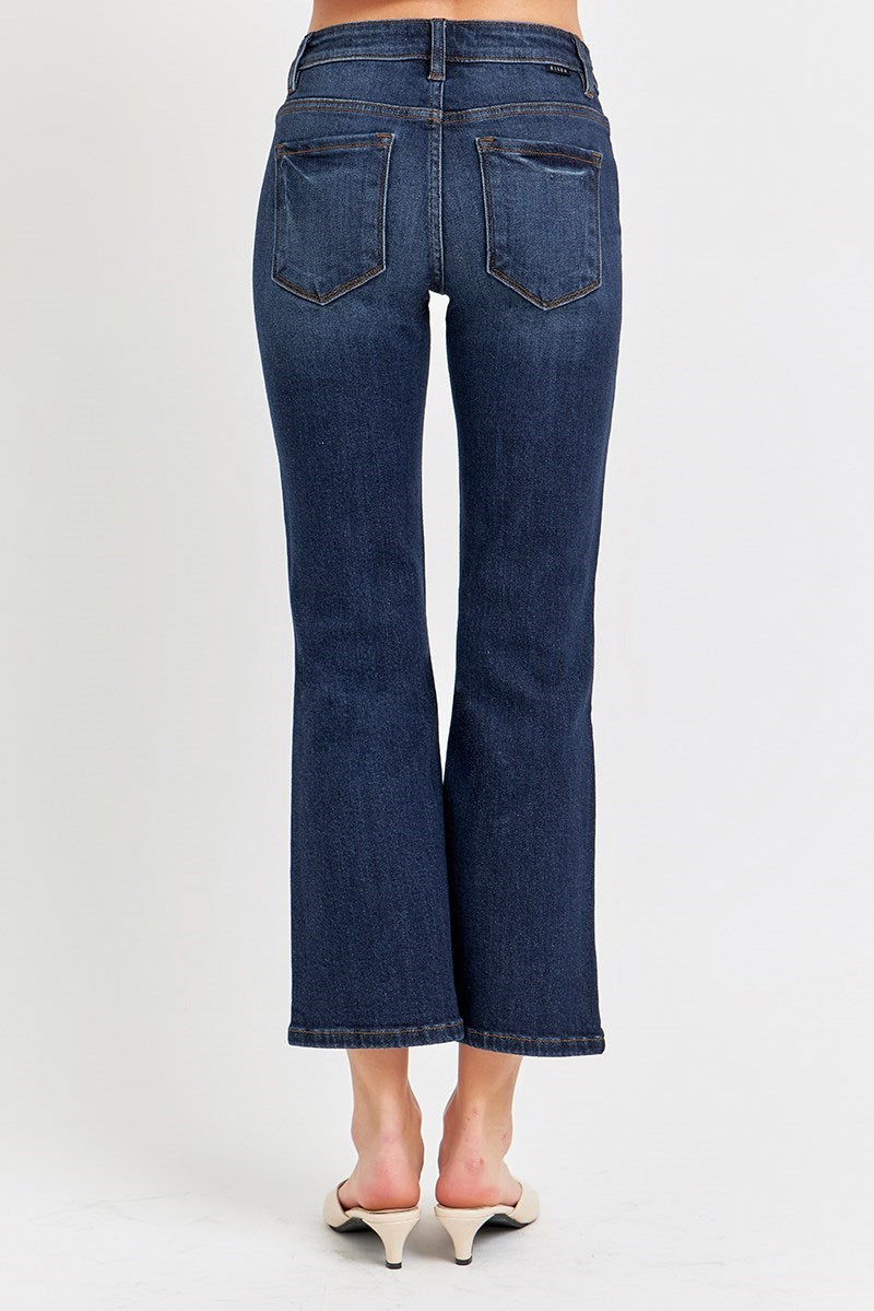 RISEN Mod Dark Low Rise Crop Jeans