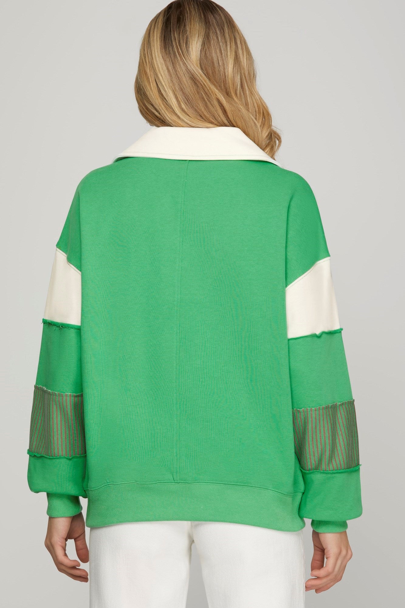 Larkin Colorblock Green Top