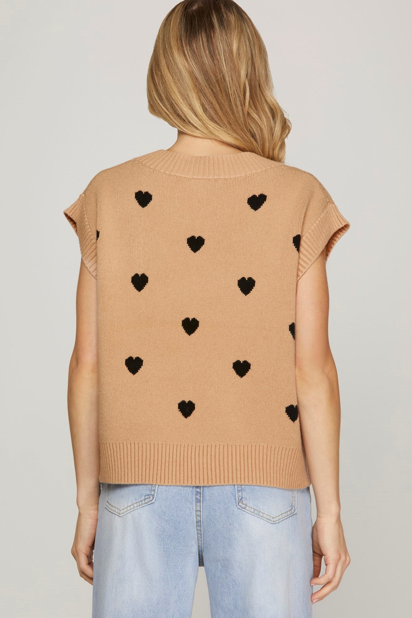 Joy Heart Sweater Tank FINAL SALE