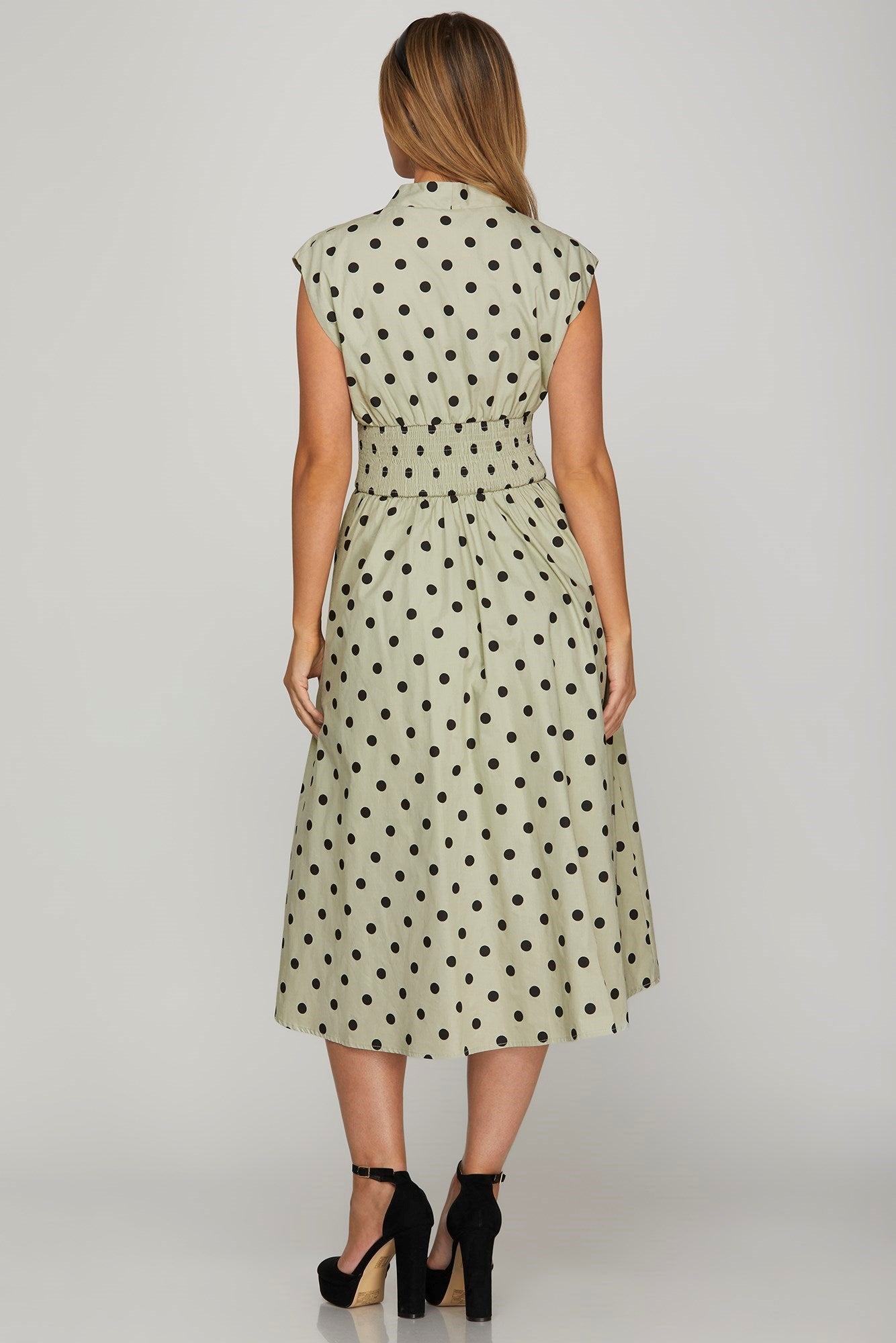 Lerner Polka Dot Slate Dress PREORDER