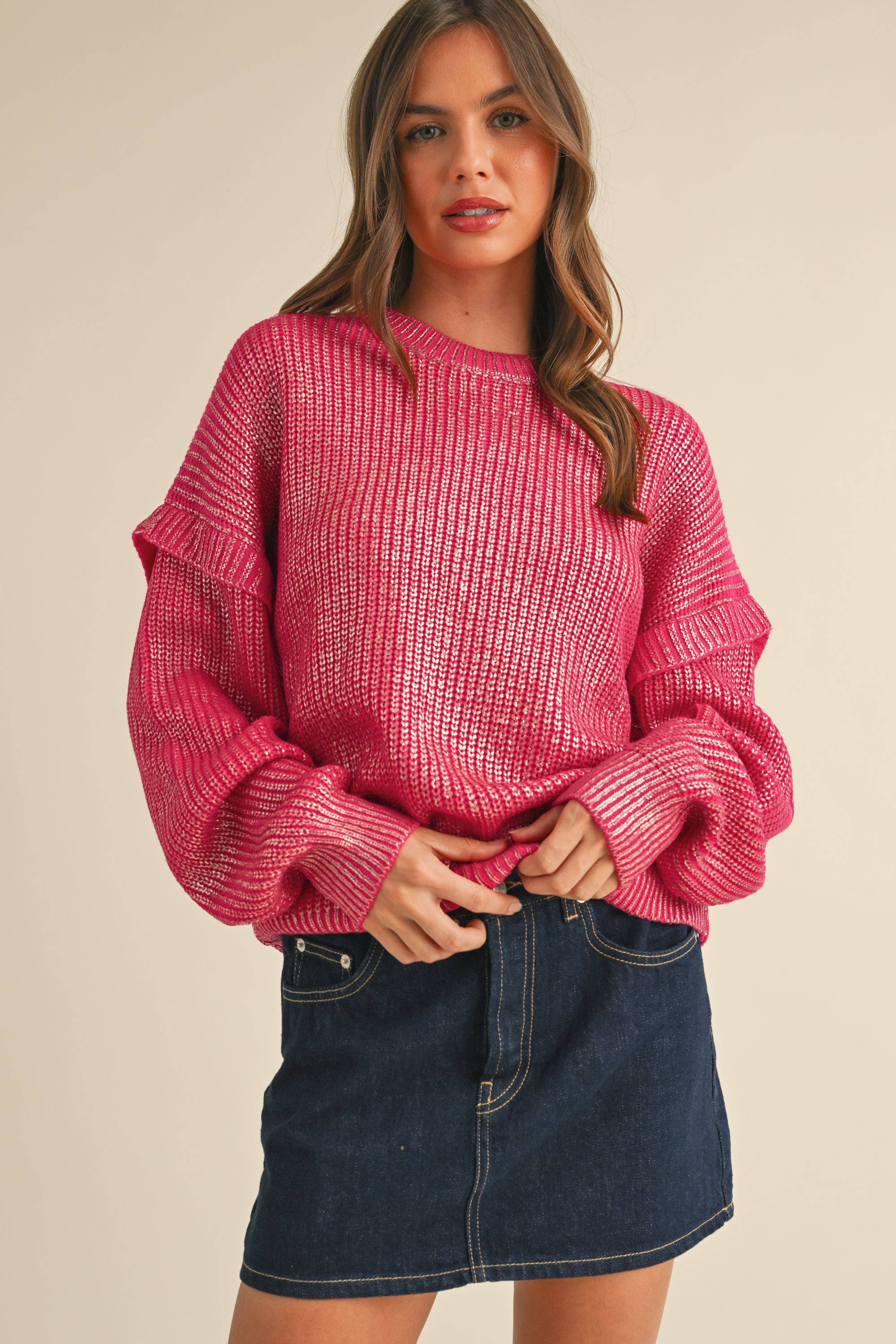 Grayson Metallic Knit Sweater