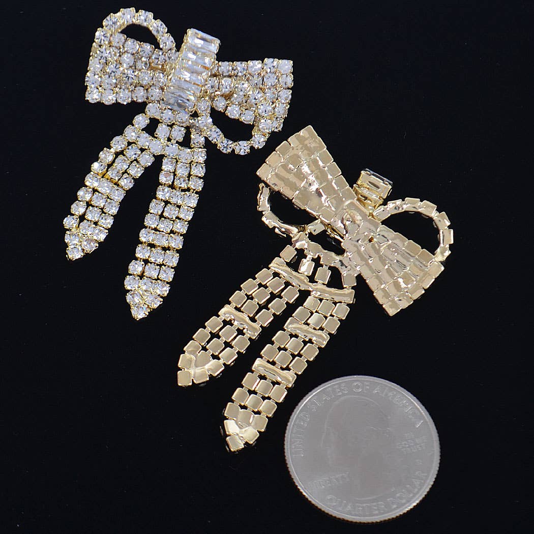 Maura Ribbon Rhinestones Earrings