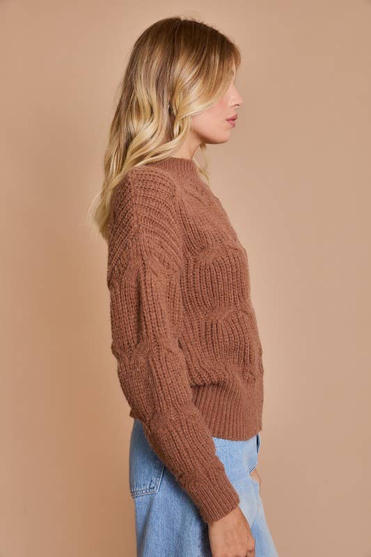 Ben Mock Neck Sweater Top