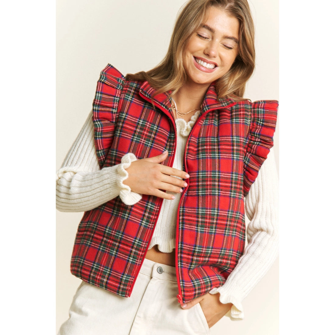 Tommie Plaid Vest