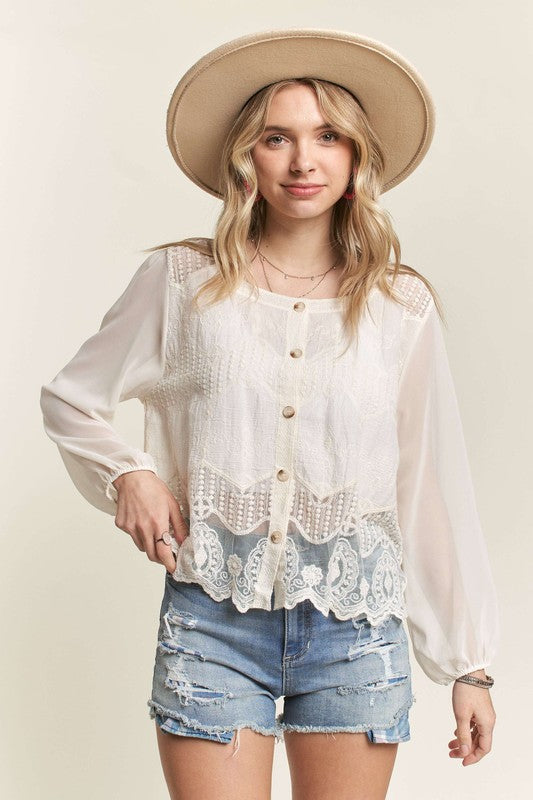 Jamie Embroidered Blouse