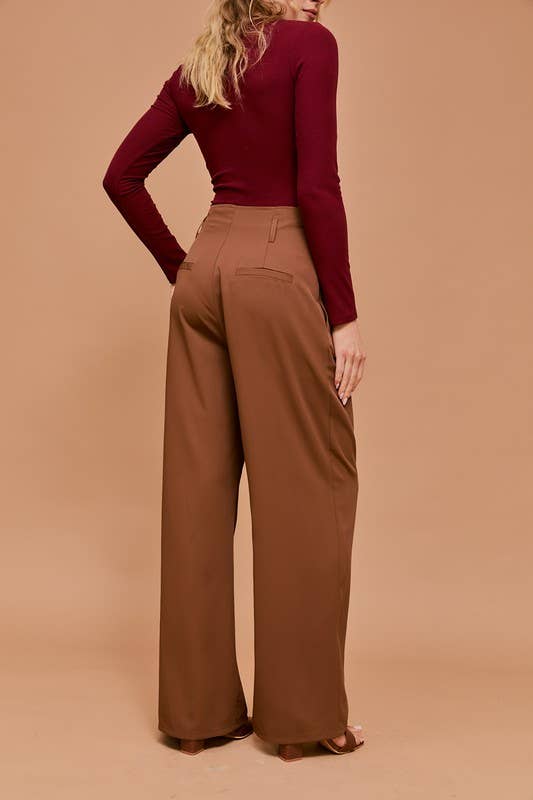 Beau High Waist Wide Leg Pants (2 Colors!)