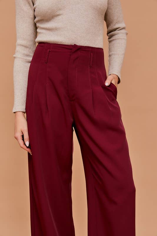 Beau High Waist Wide Leg Pants (2 Colors!)