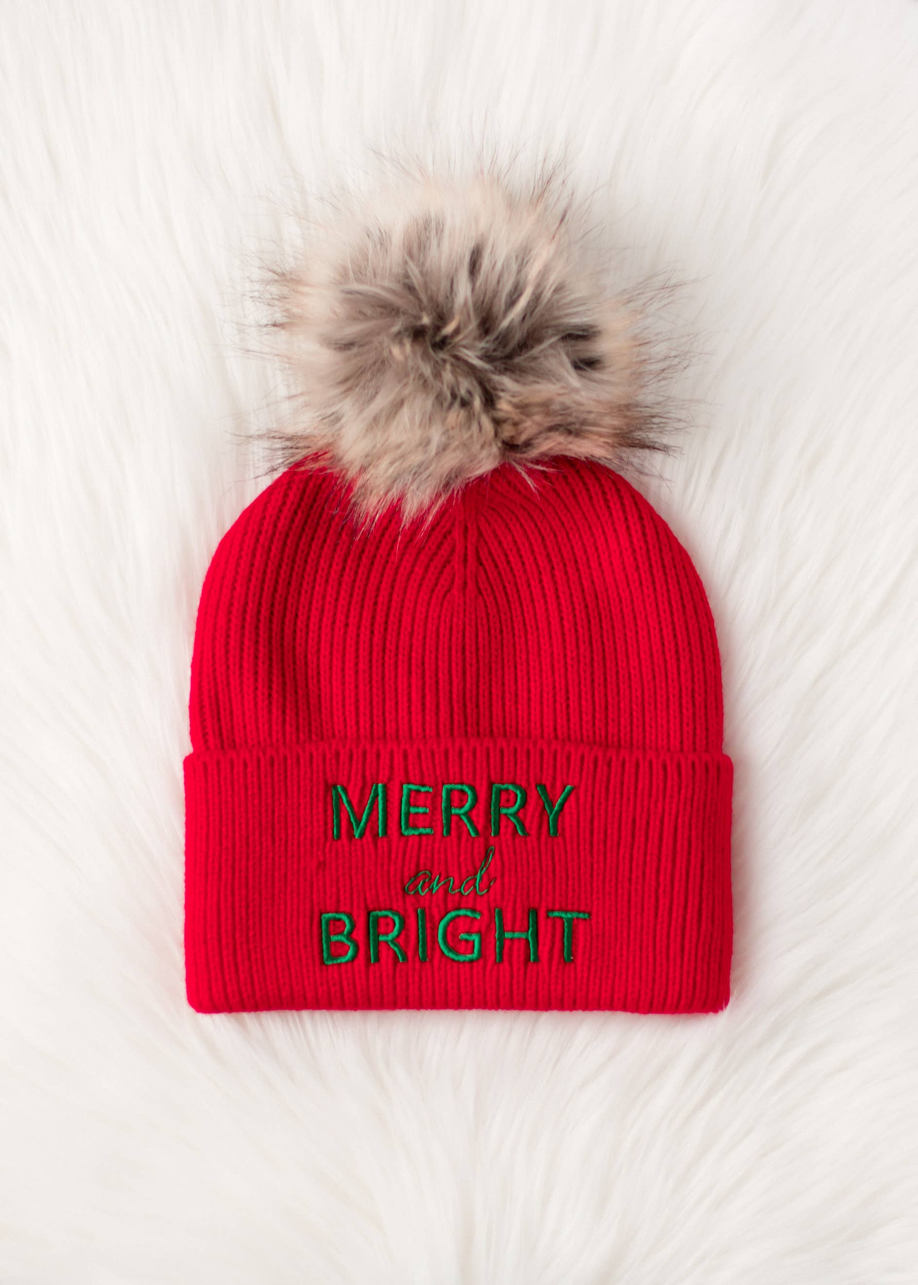 Tarla Merry & Bright Knit Pom Hat FINAL SALE