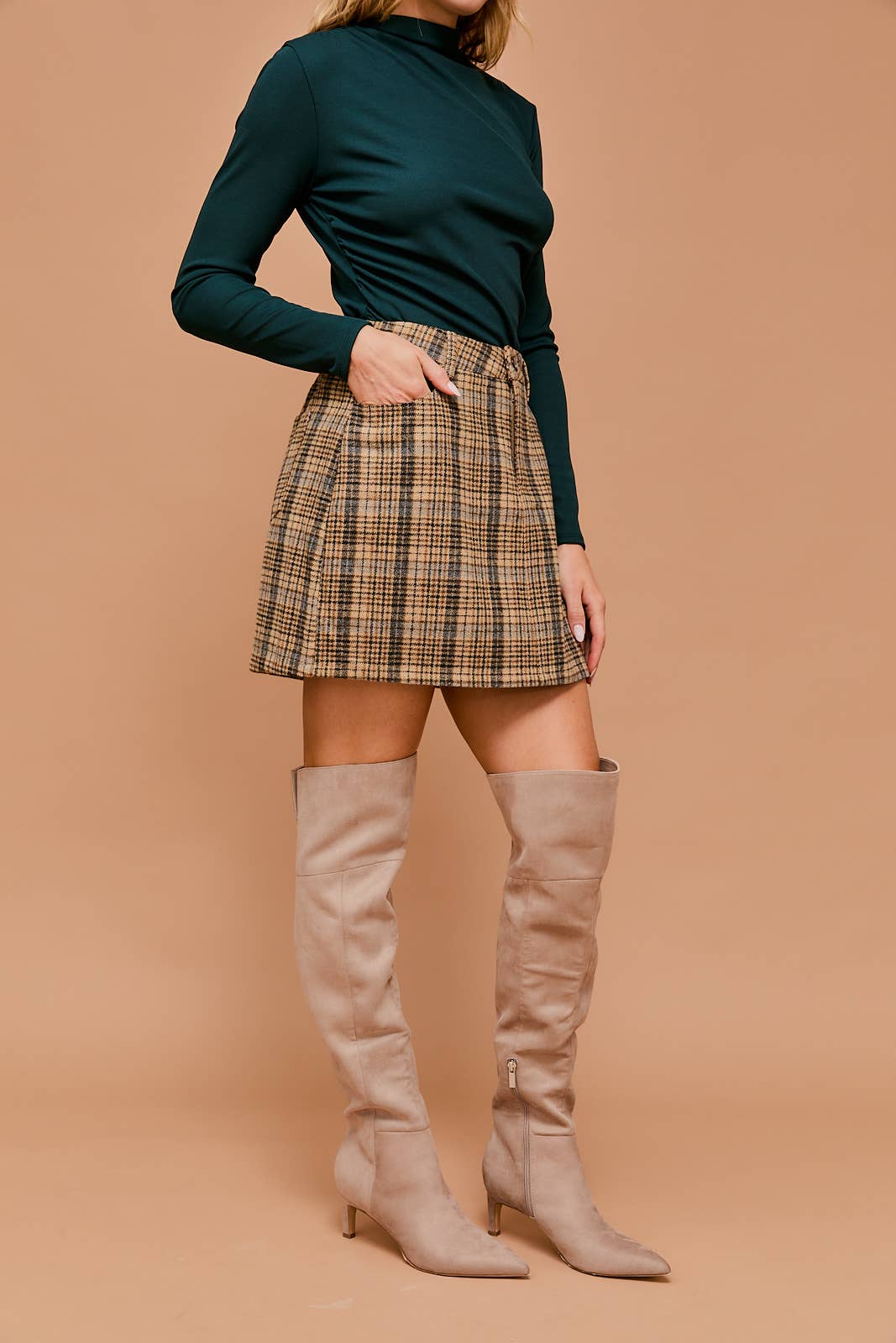 Beacon High Waisted Mini Skirt