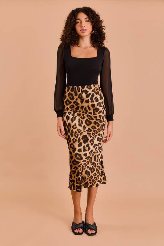 Ambrose Leopard Skirt