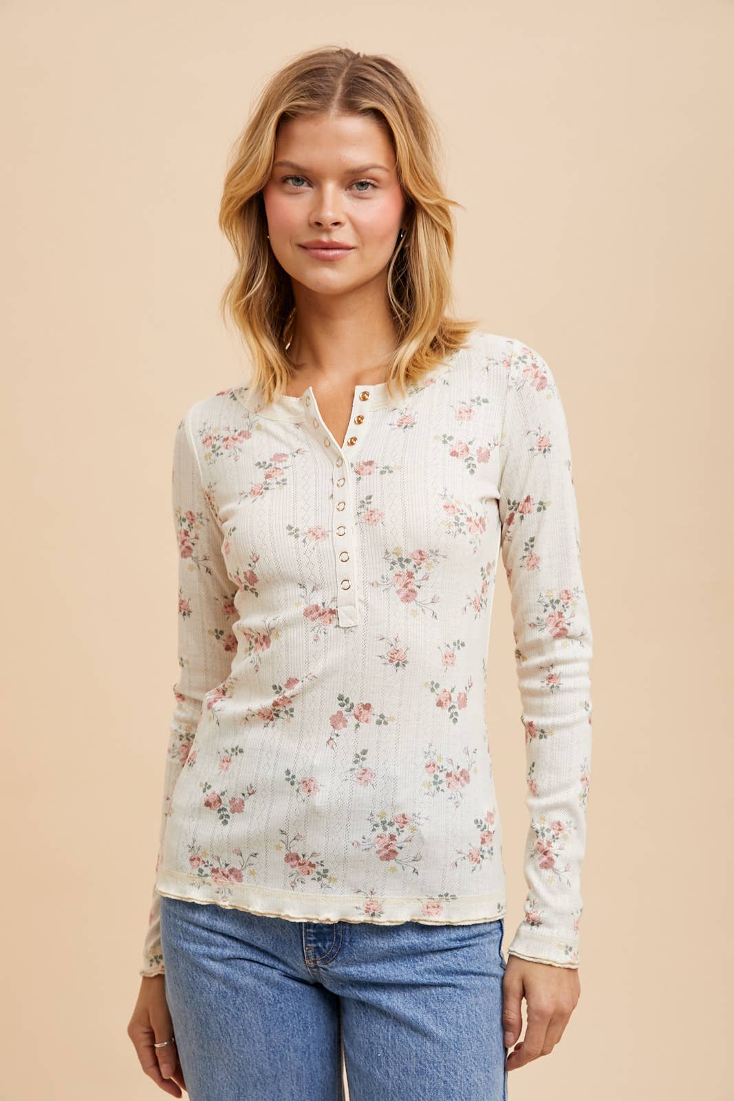 Camina Floral Henley Top