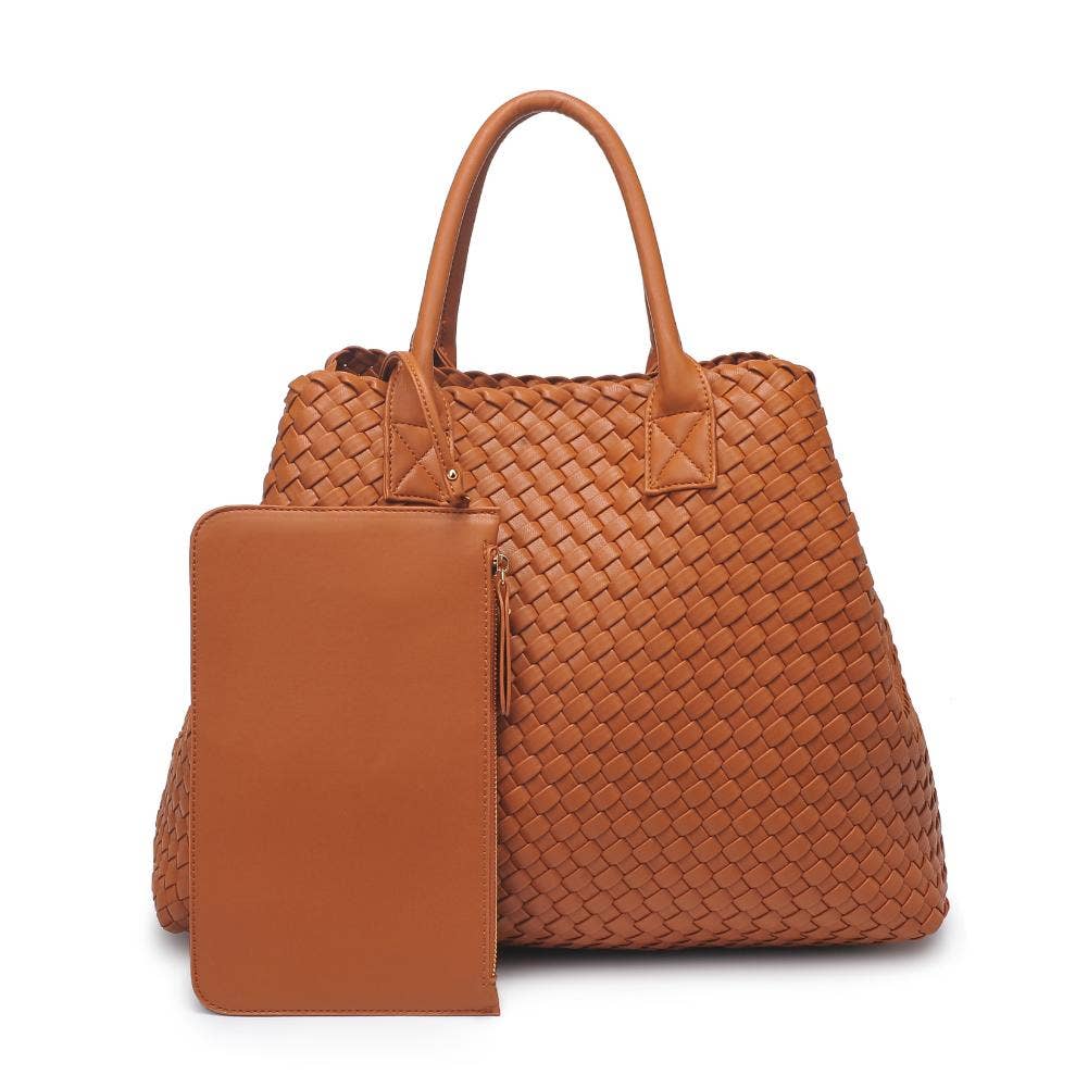 Ithaca Woven Vegan Leather Tote