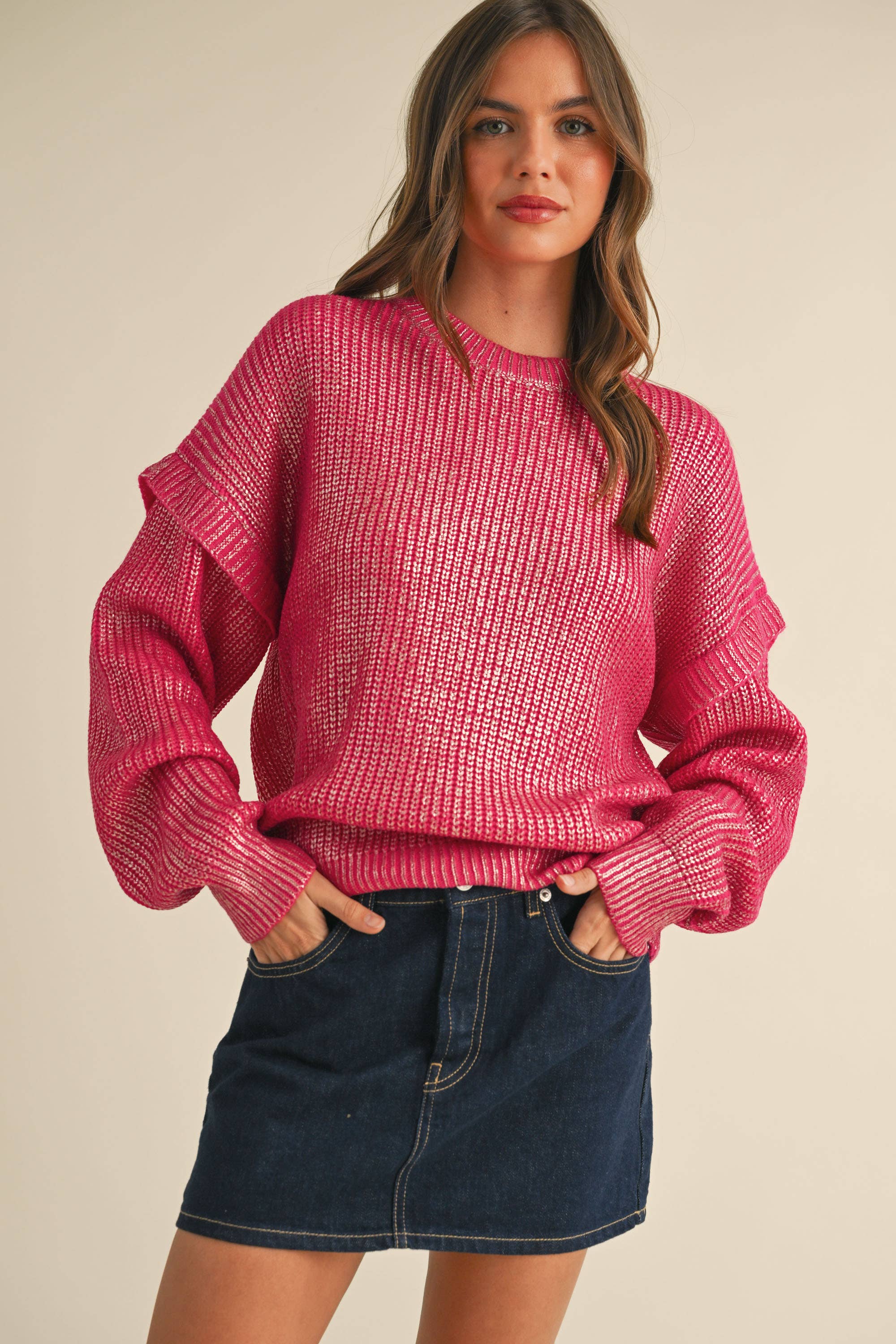 Grayson Metallic Knit Sweater